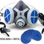 Mascara Facial Respirador 2 Filtros Poeiras E Nevoas + Refil