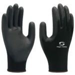 LUVA PU PRETA MULTITATO 1003 SUPER SAFETY T 10 CA32034 (tamanhos 6/7/8/9/10), display c/ 12 pares