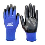 LUVA TATO POLINYL PARCIAL WARE SMART AZULPRETA T 8 CA 46803 - VOLK (tamanhos 7/8/9/10), display c/ 12 pares