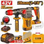 COD.: 46491 - MARTELETE COMBINADO BL 42V 2.5AH SDS PLUS 28MM 4,5 J ION-LITIO 2 BATERIA - CRHLI422882-9 - INGCO